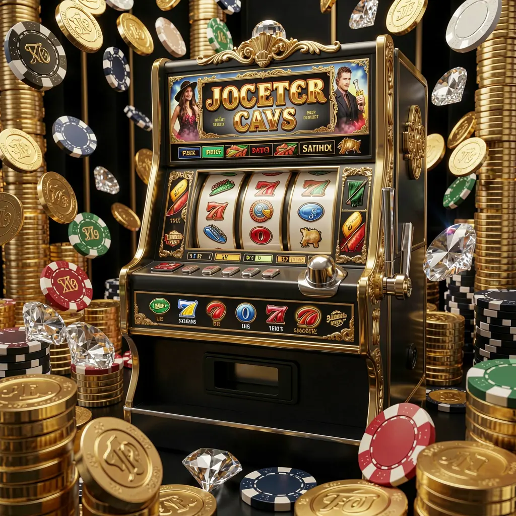 99JOM – Experience luxurious online slot gameplay made for Malaysian players Elegant black and gold slot machine with classic symbols and flying coins showcasing the premium casino atmosphere of 99JOM Malaysia